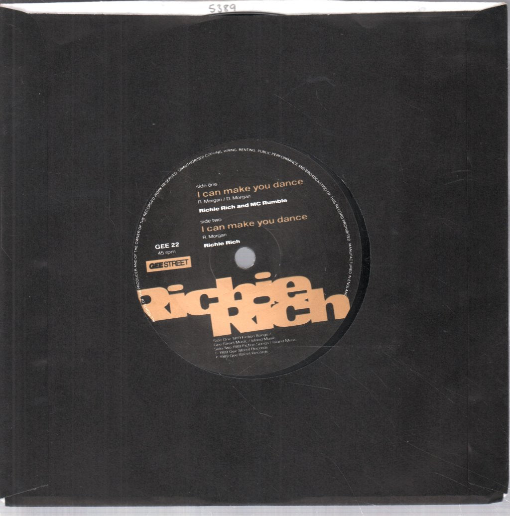 Richie Rich and MC Rumble - I Can Make You Dance - 7 Inch