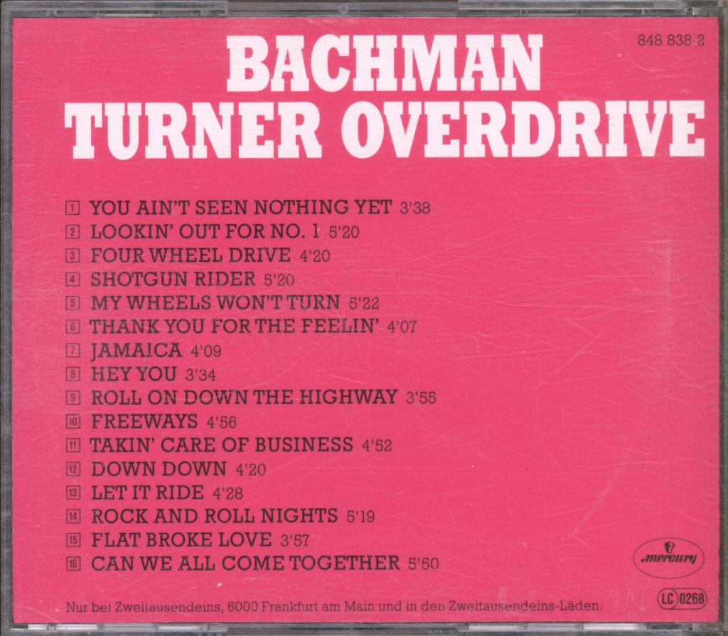 Bachman-Turner Overdrive - Bachman-Turner Overdrive - Cd