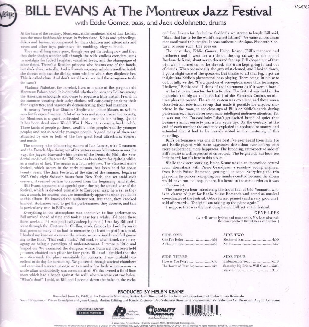 Bill Evans - At The Montreux Jazz Festival - Double 12 Inch