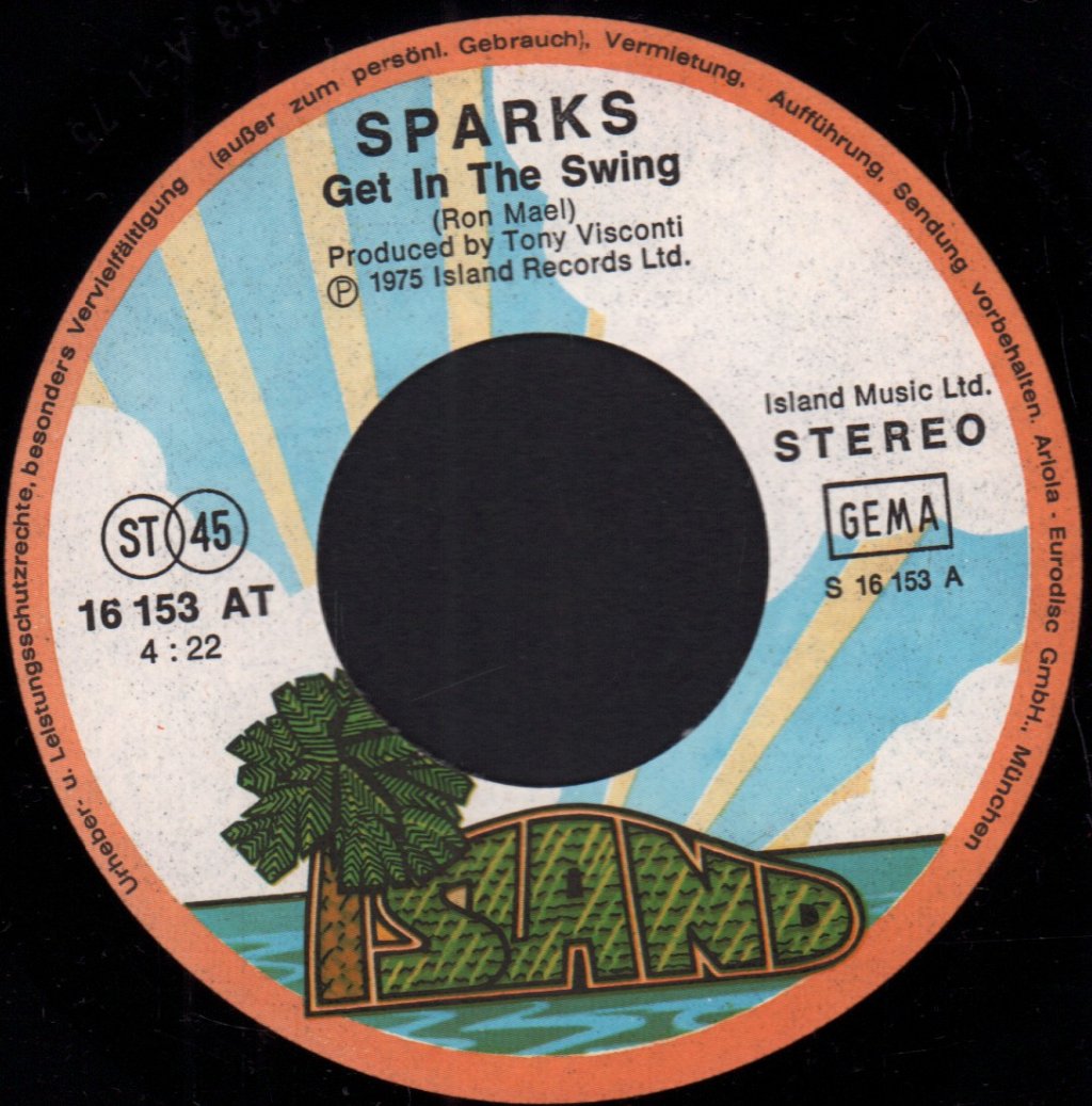 Sparks - Get In The Swing - 7 Inch