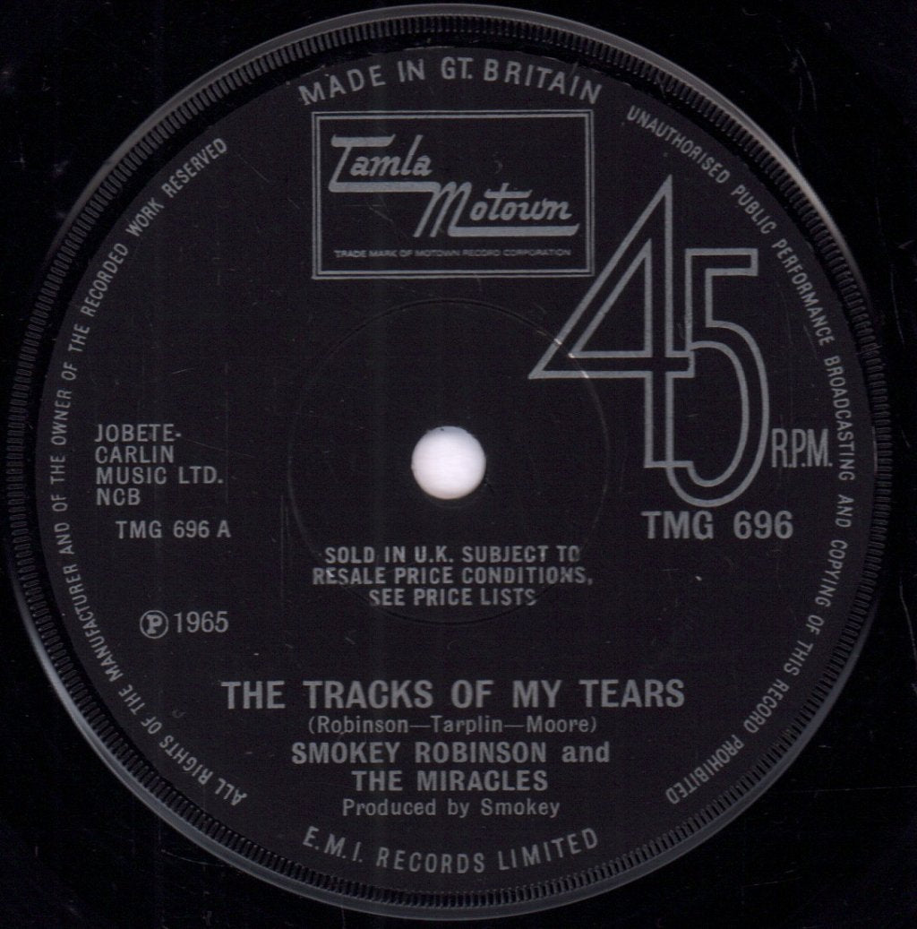 Smokey Robinson And The Miracles - Tracks Of My Tears - 7 Inch