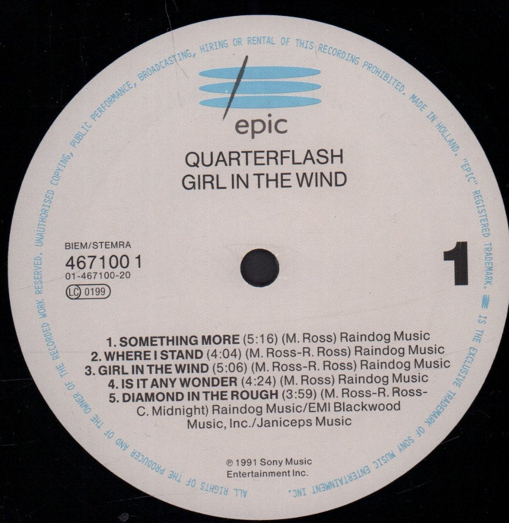 Quarterflash - Girl In The Wind - Lp