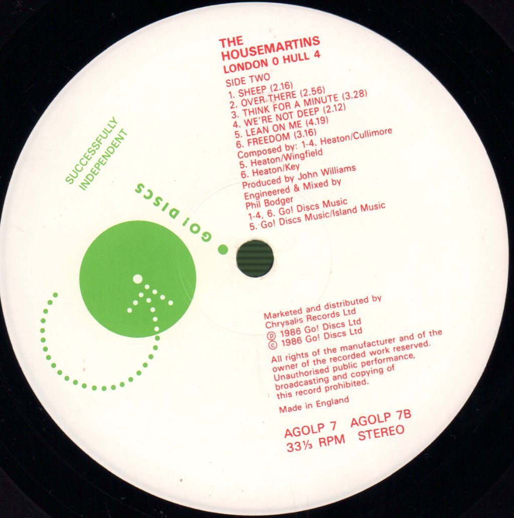 Housemartins - London 0 Hull 4 - Lp