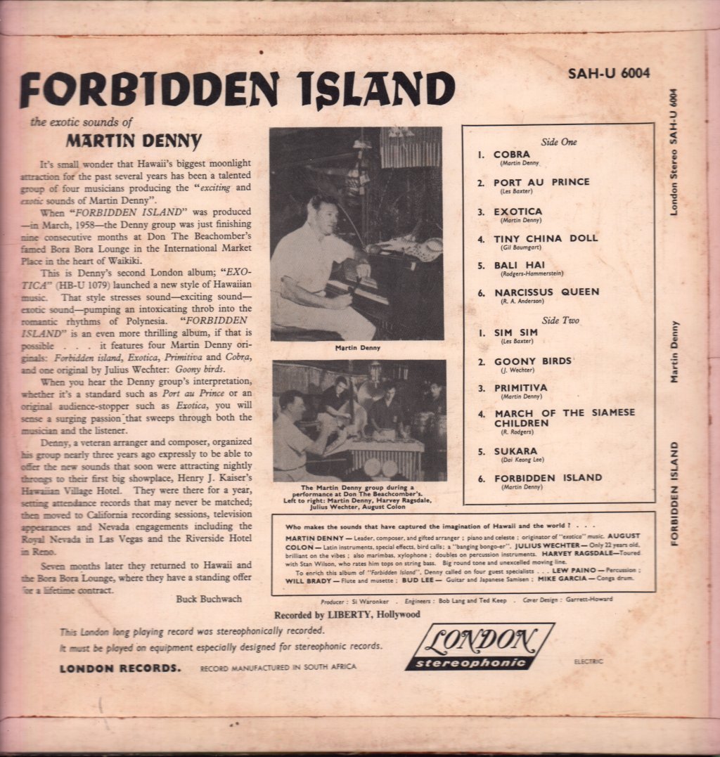 Martin Denny - Forbidden Island - Lp