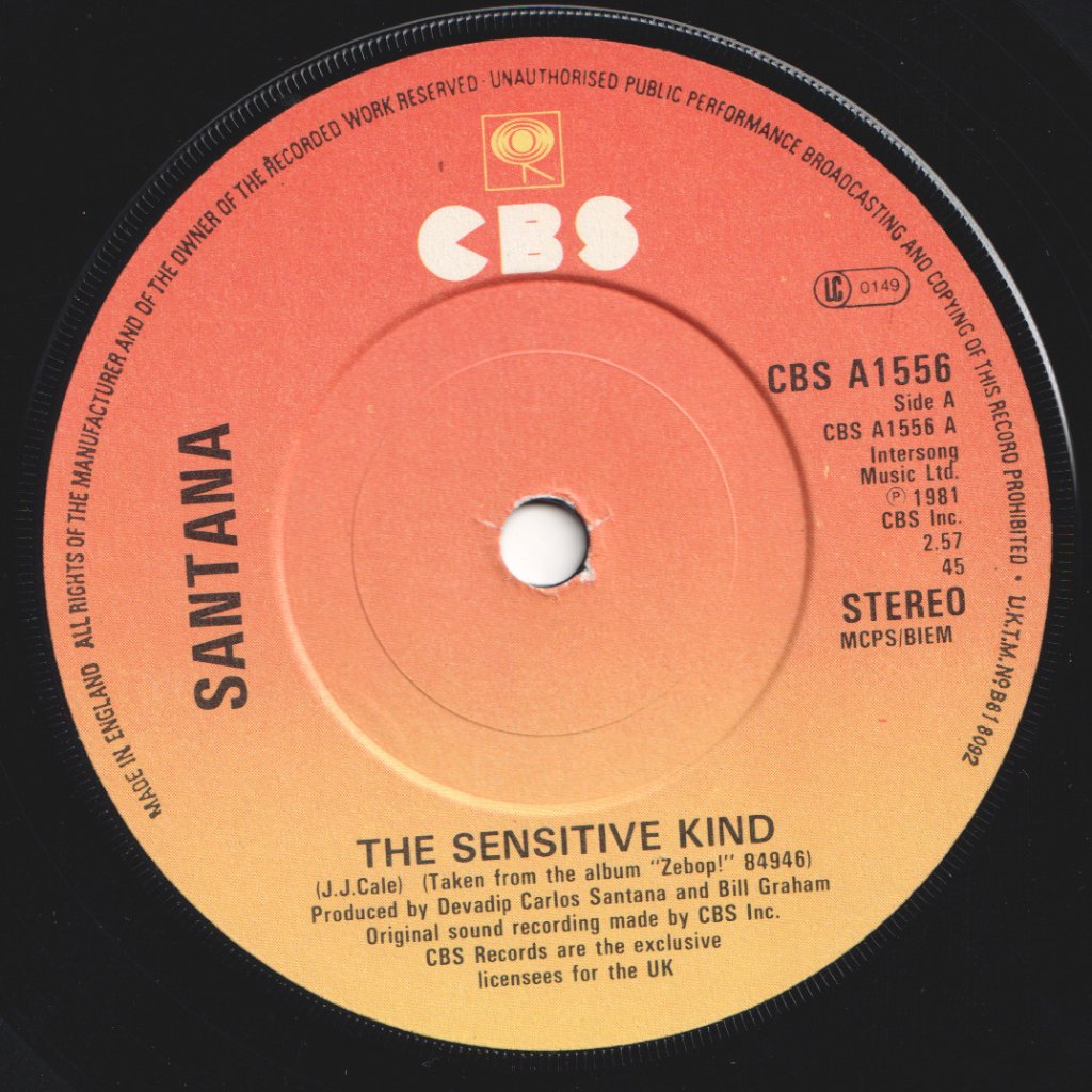 Santana - Sensitive Kind - 7 Inch