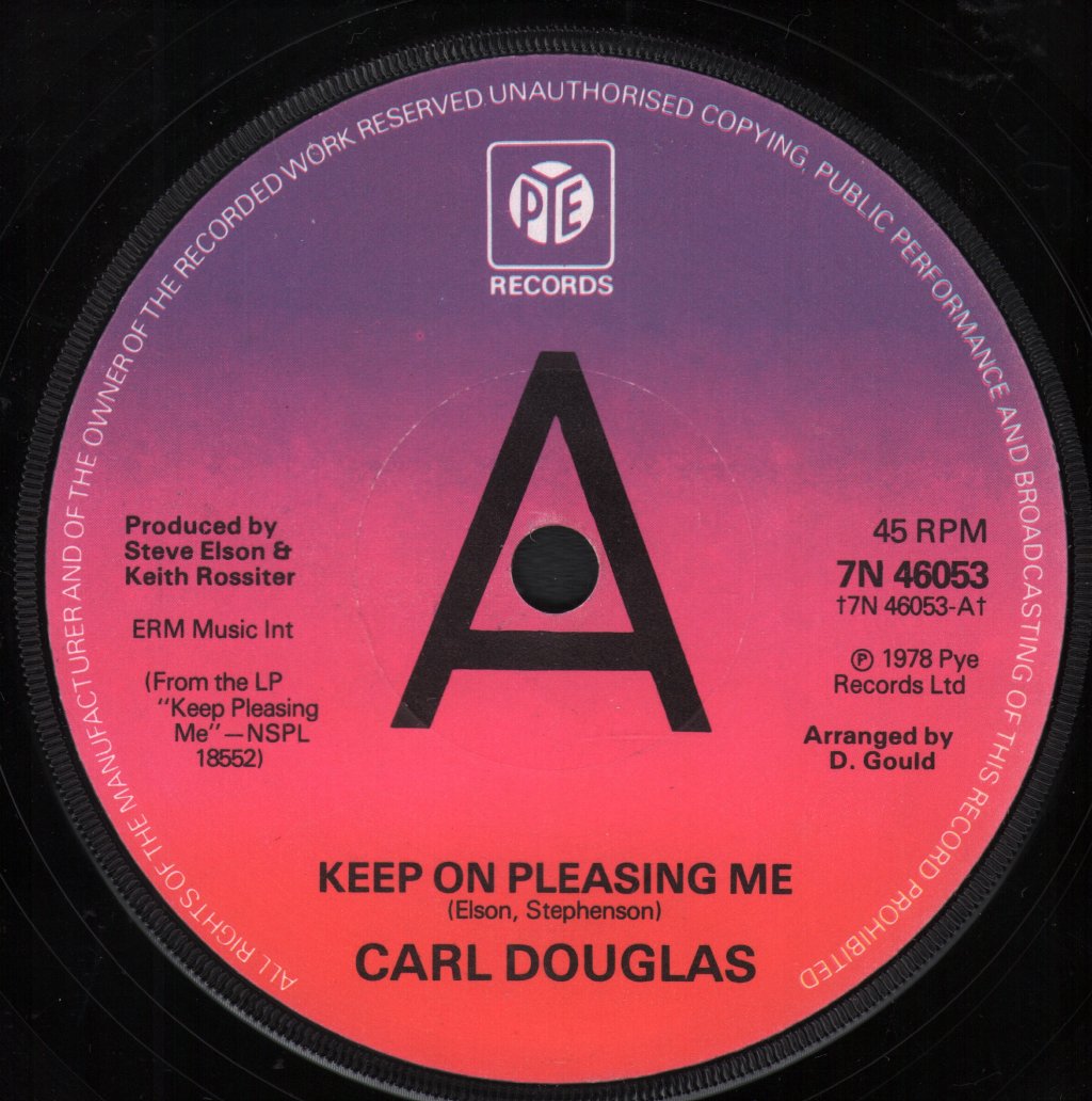 Carl Douglas - Keep On Pleasing Me - 7 Inch