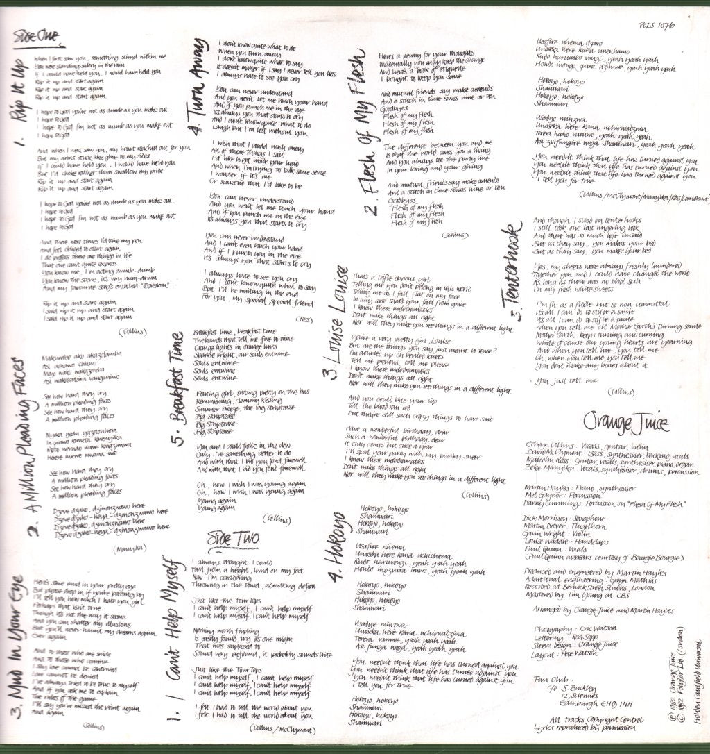 Orange Juice - Rip It Up - Lp