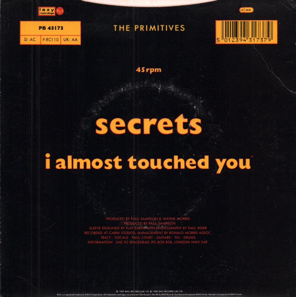 Primitives (Indie Band) - Secrets - 7 Inch