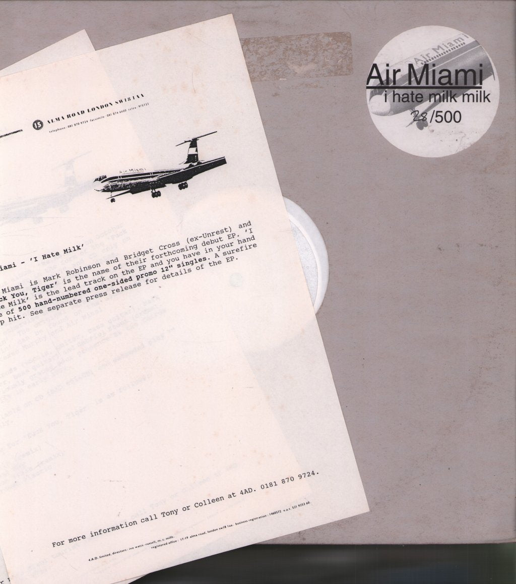 Air Miami - I Hate Milk Milk - 12 Inch