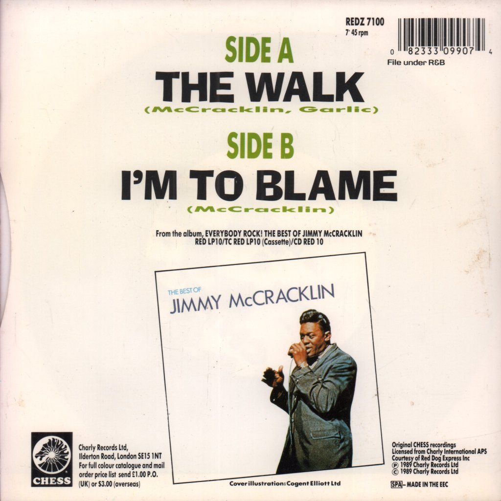 Jimmy Mccracklin - Walk - 7 Inch
