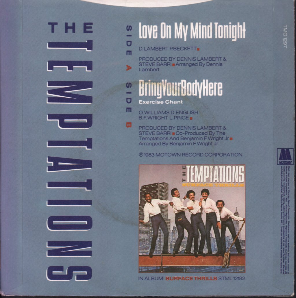 Temptations - Love On My Mind Tonight - 7 Inch
