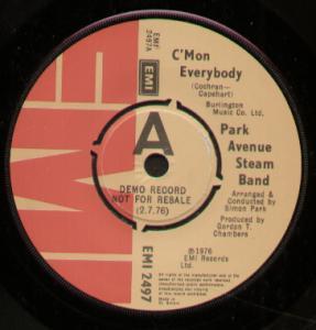 Park Avenue Steam Band - C'mon Everybody - 7 Inch