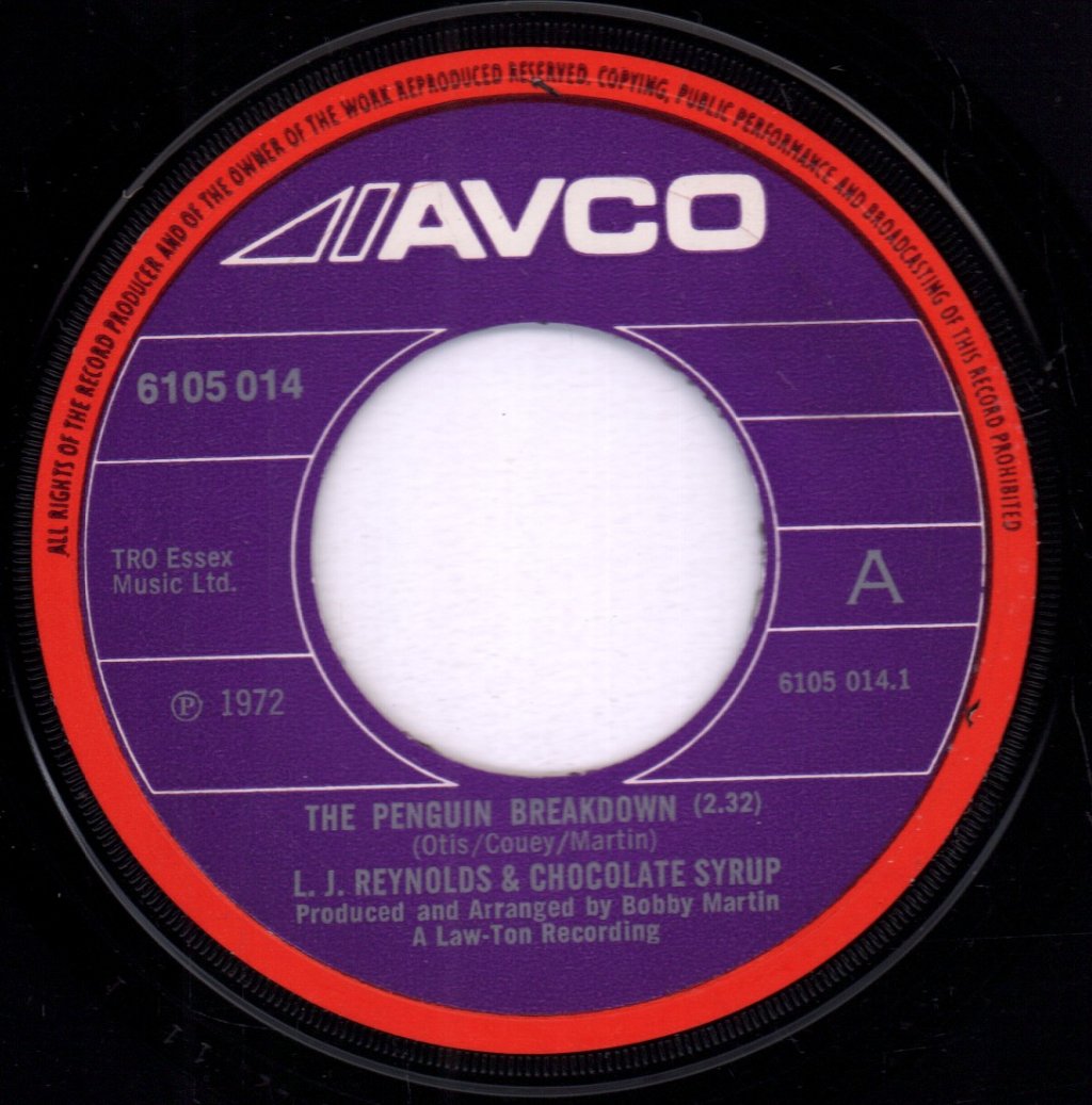 L.j. Reynolds And Chocolate Syrup/Young Hearts - Penguin Breakdown / Oo La We - 7 Inch