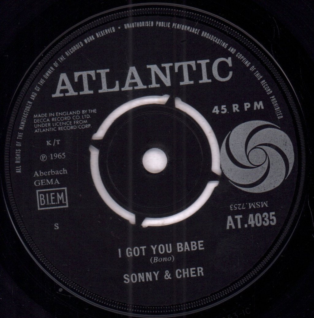 Sonny And Cher - I Got You Babe - 7 Inch