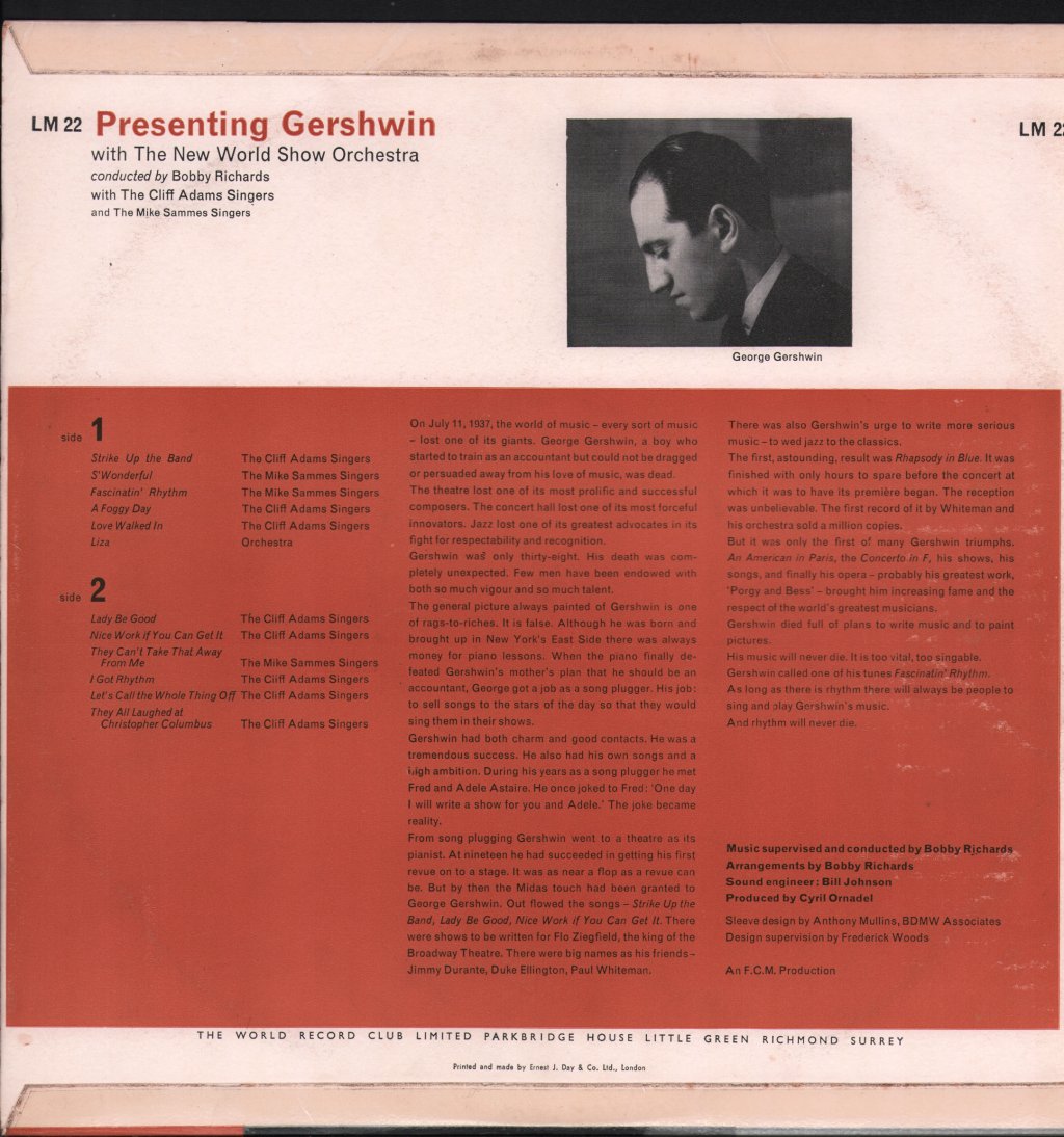 New World Show Orchestra - Presenting Gershwin - Lp
