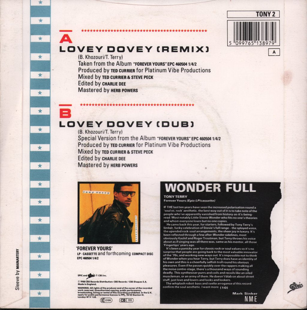 Tony Terry - Lovey Dovey - 7 Inch