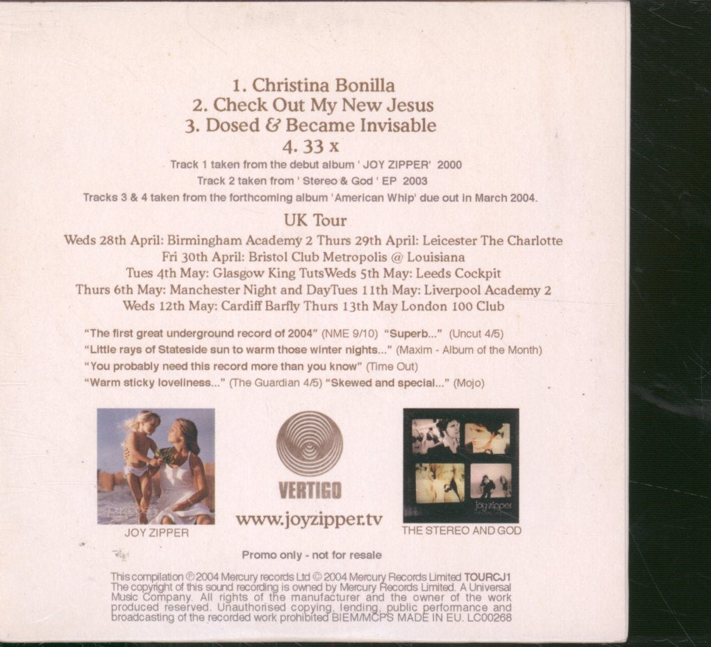 Joy Zipper - Sampler - Cd