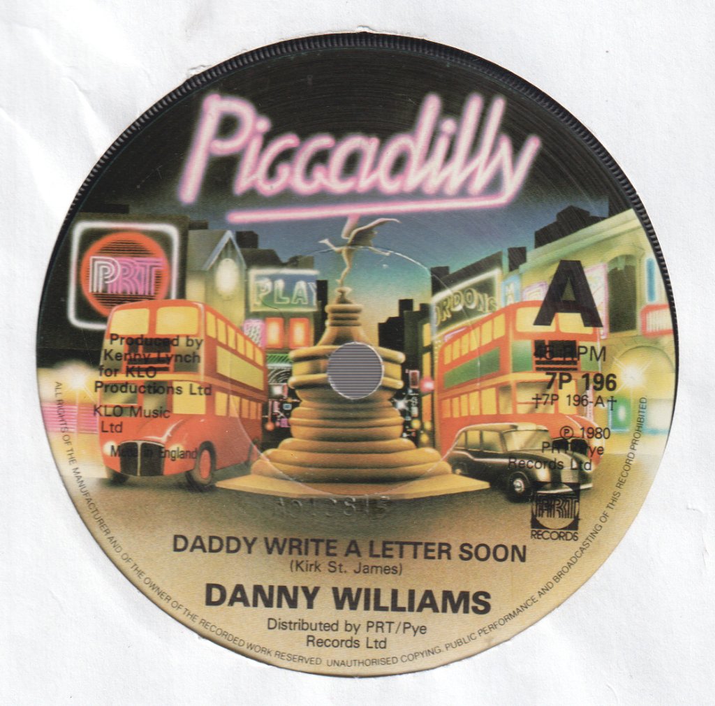 Danny Williams - Daddy Write A Letter Soon - 7 Inch