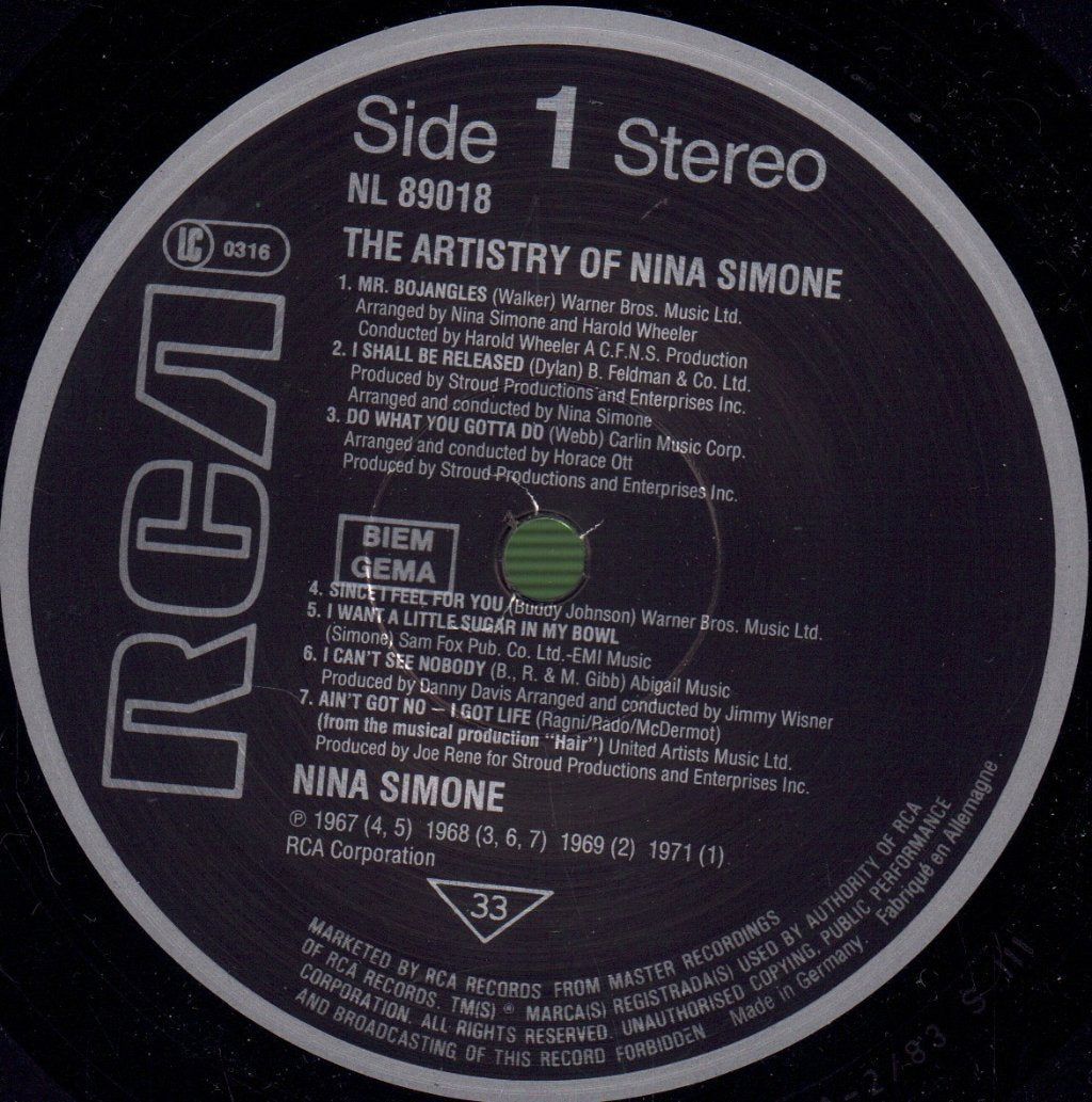 Nina Simone - Artistry Of - Lp