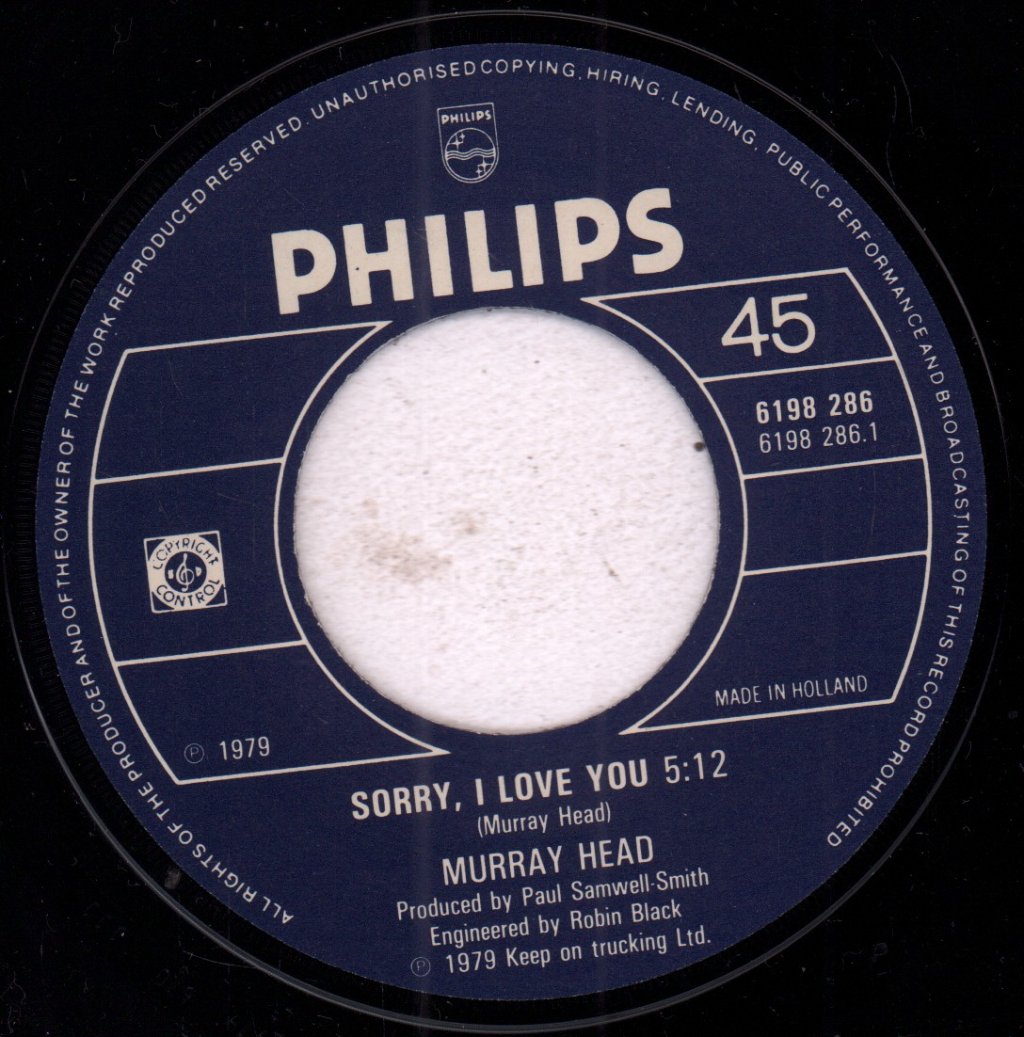 Murray Head - Sorry I Love You - 7 Inch