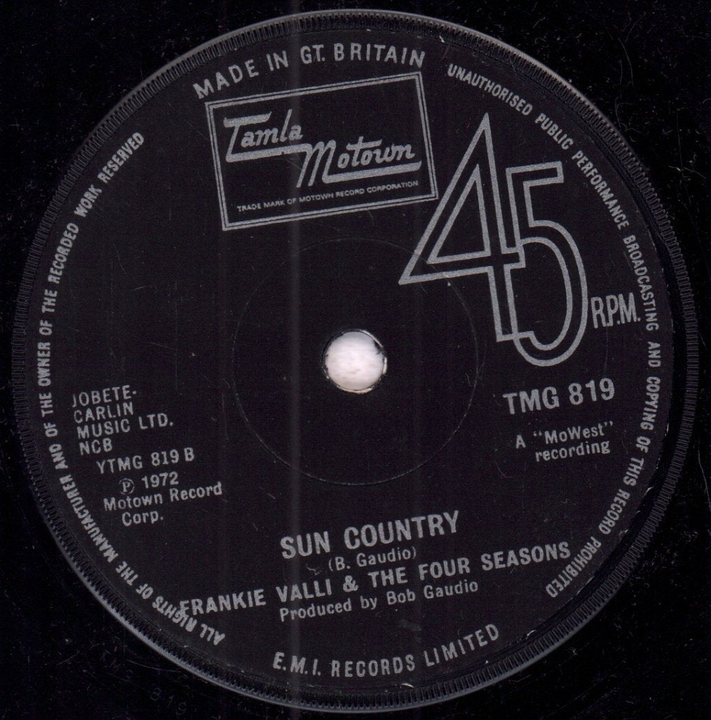 Frankie Valli And The Four Seasons - You're A Song - 7 Inch