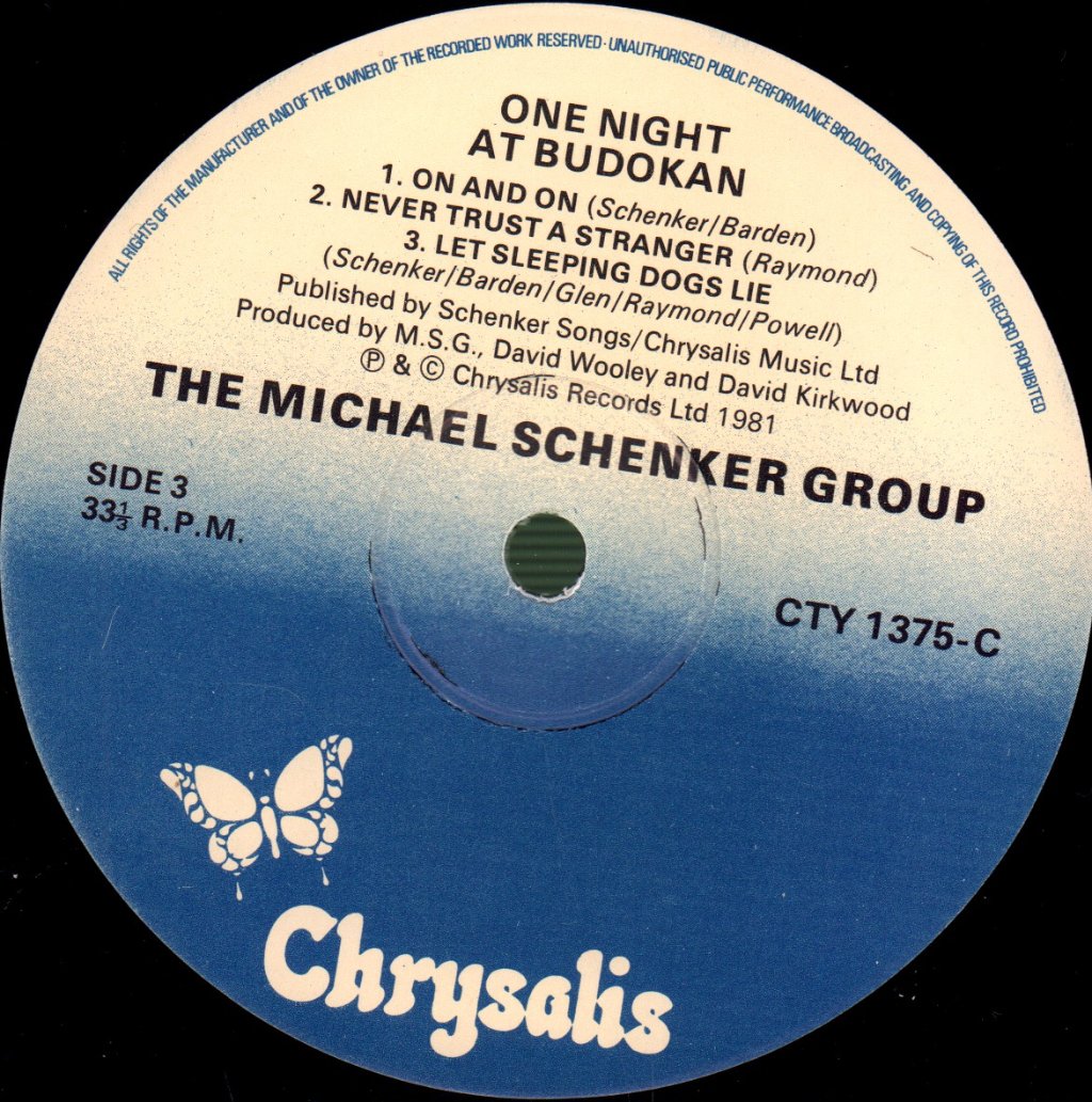 Michael Schenker Group - One Night At Budokan - Double Lp