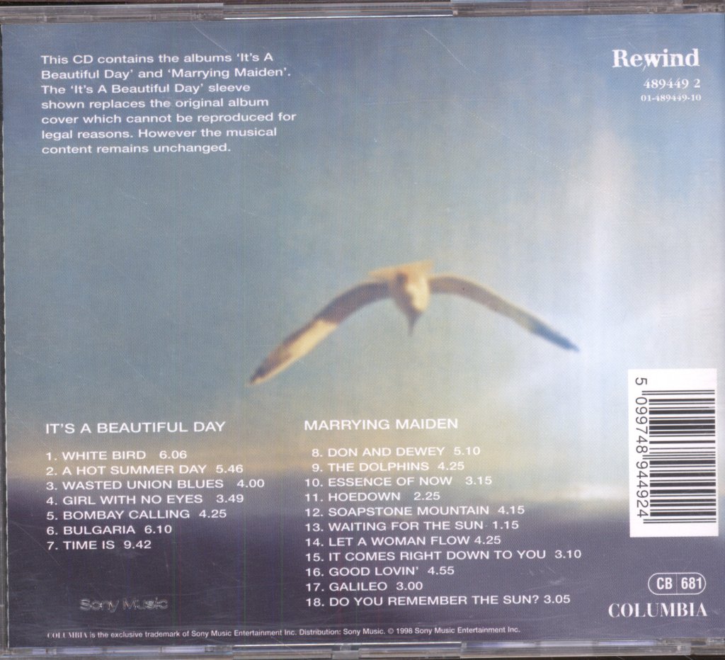 It's A Beautiful Day - It's A Beautiful Day & Marrying Maiden - Cd