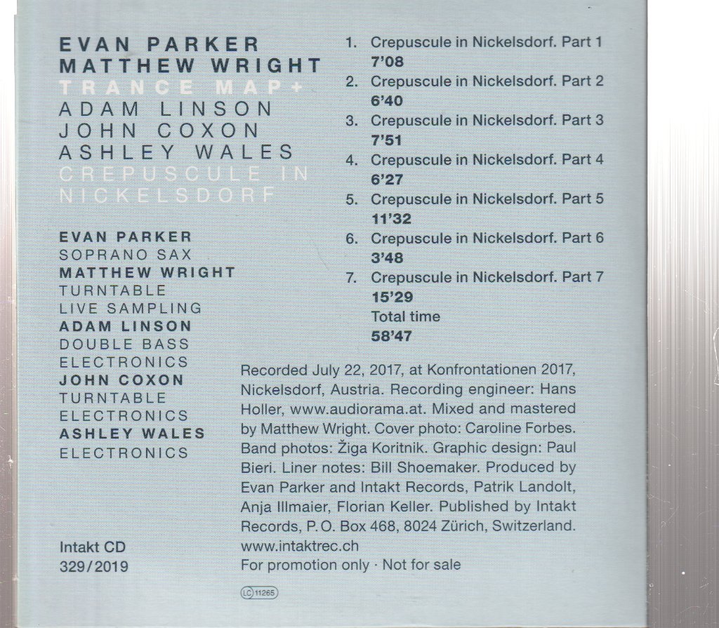 Evan Parker - Crepuscule In Nickelsdorf - Cd