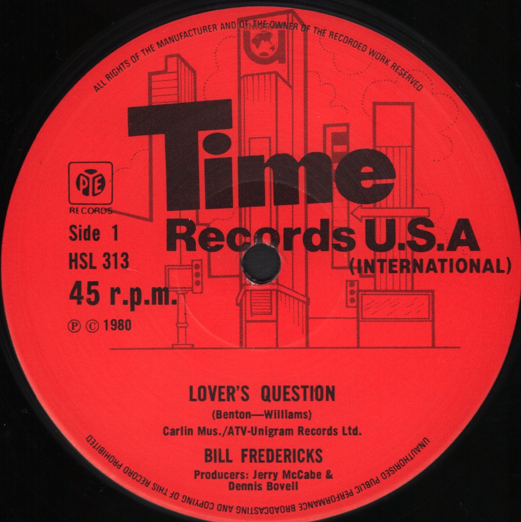 Bill Fredericks - Lover's Question / Take Two - 12 Inch