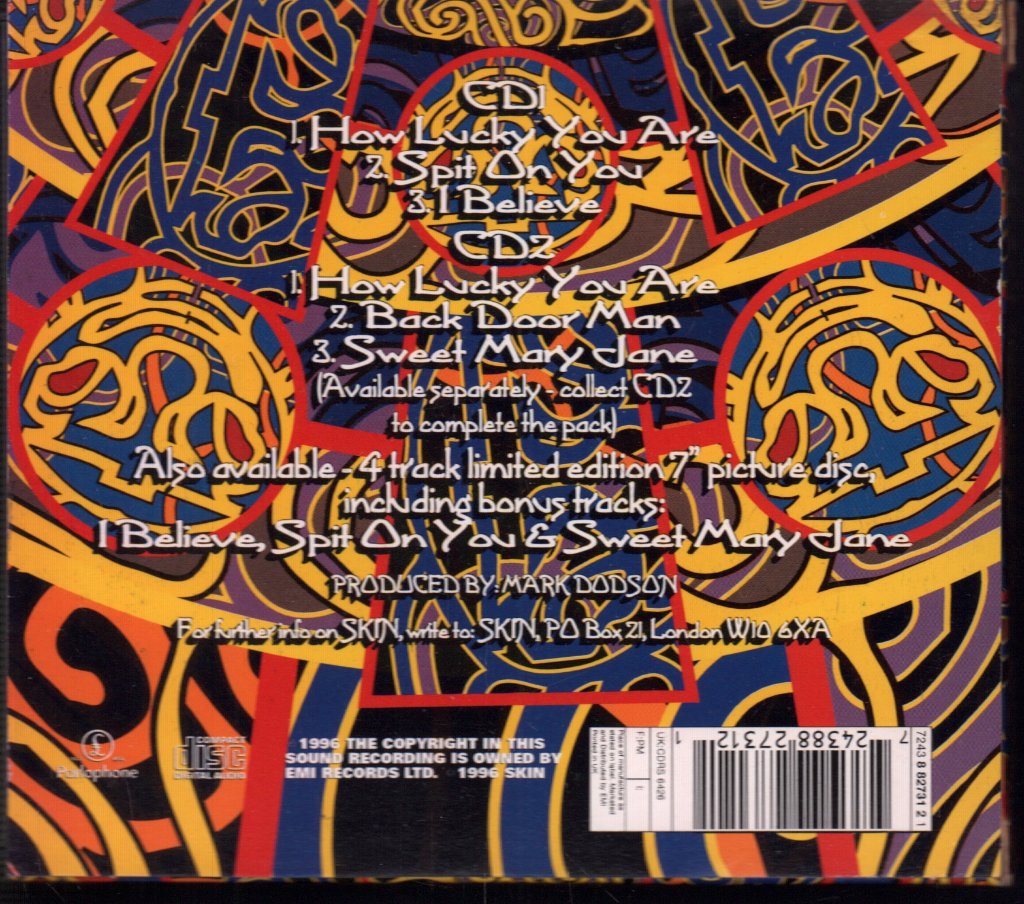 Skin (Rock/Metal Group) - How Lucky You Are - Double Cd