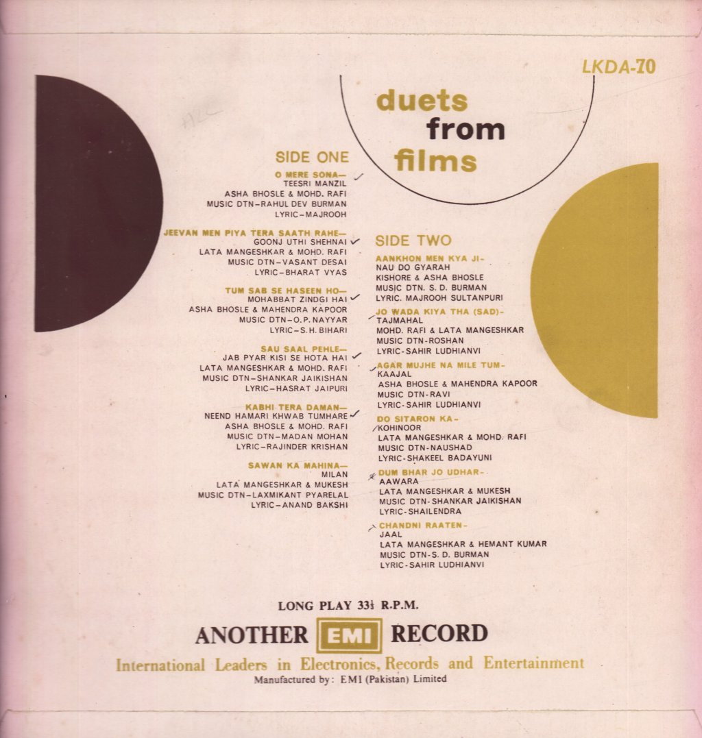 Various Artists - Duets From Films - Lp