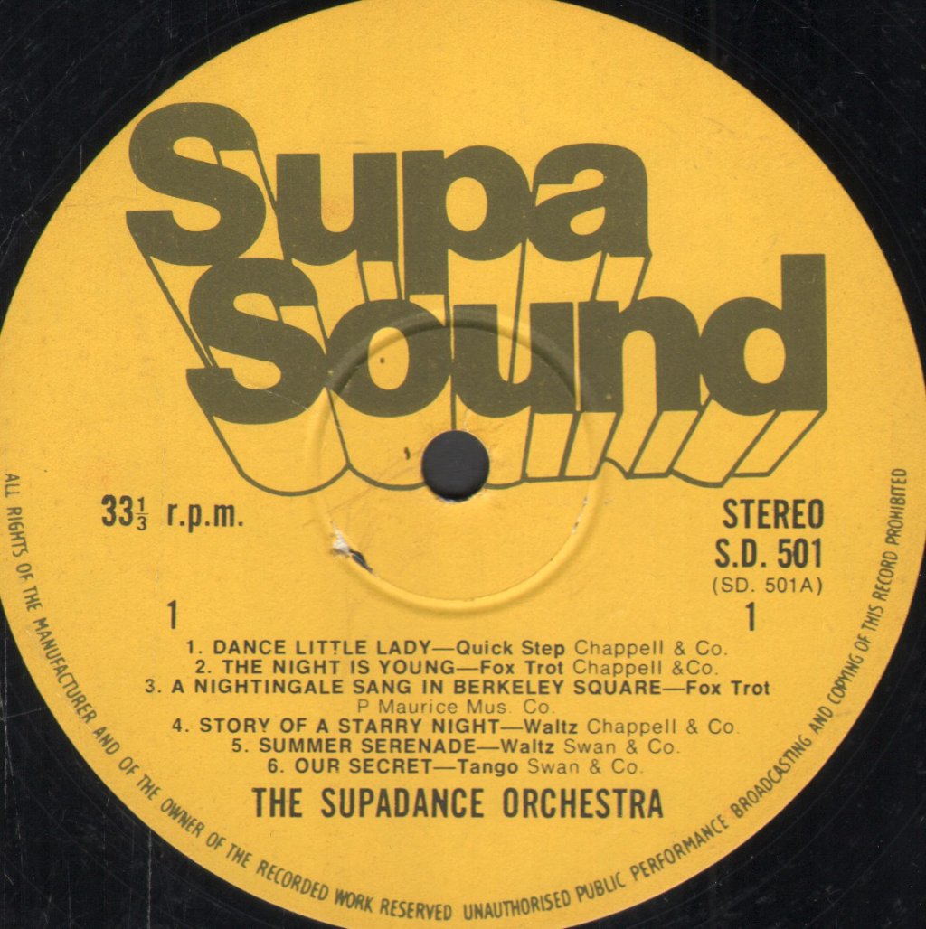Supadance Orchestra - Dance Little Lady - Lp