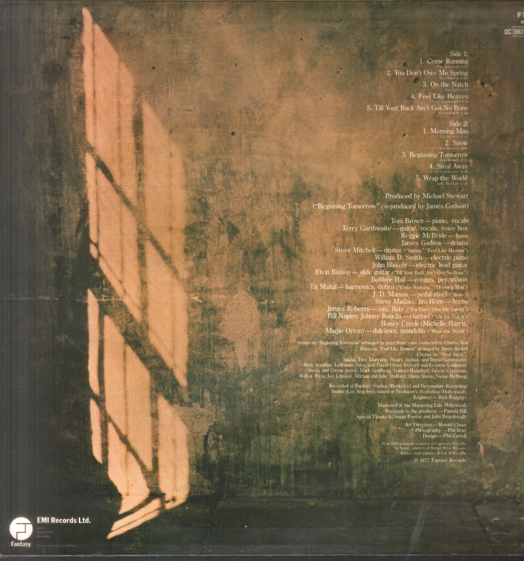 Toni Brown And Terry Garthwait - Joy - Lp