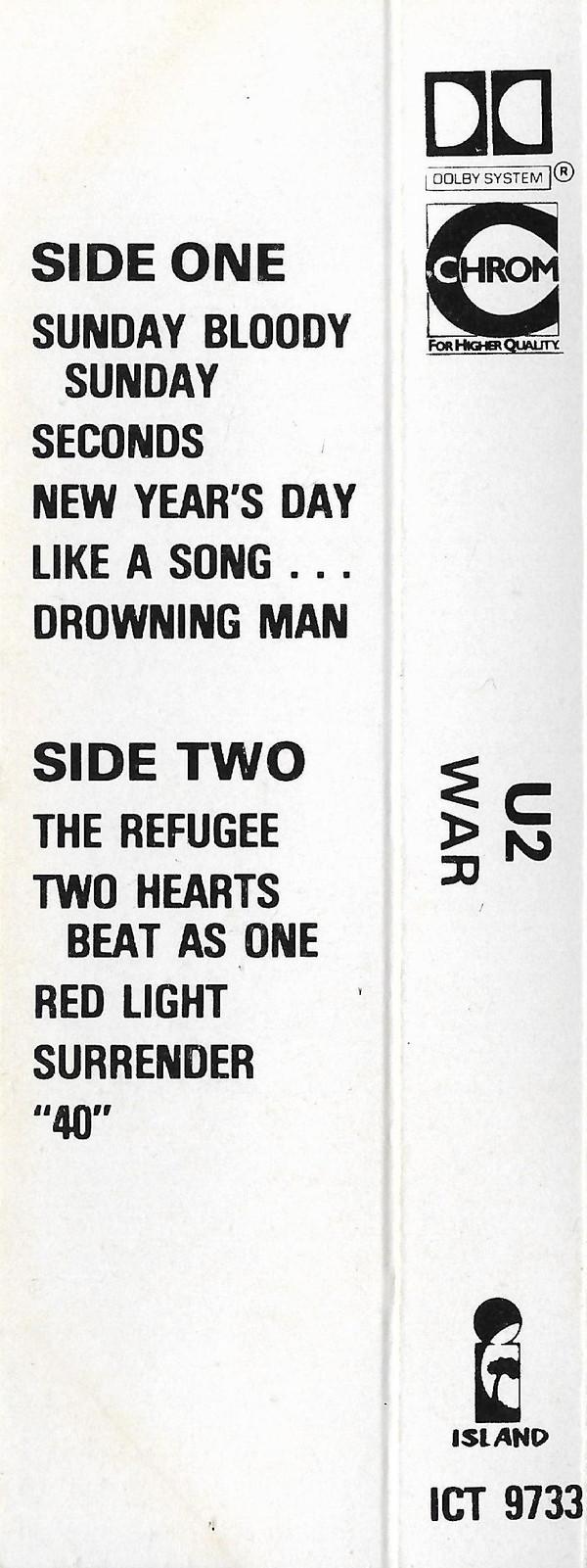 U2 - War - Cassette