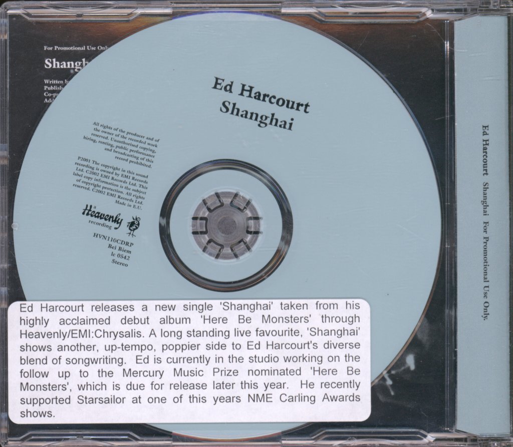 Ed Harcourt - Shanghai - Cd