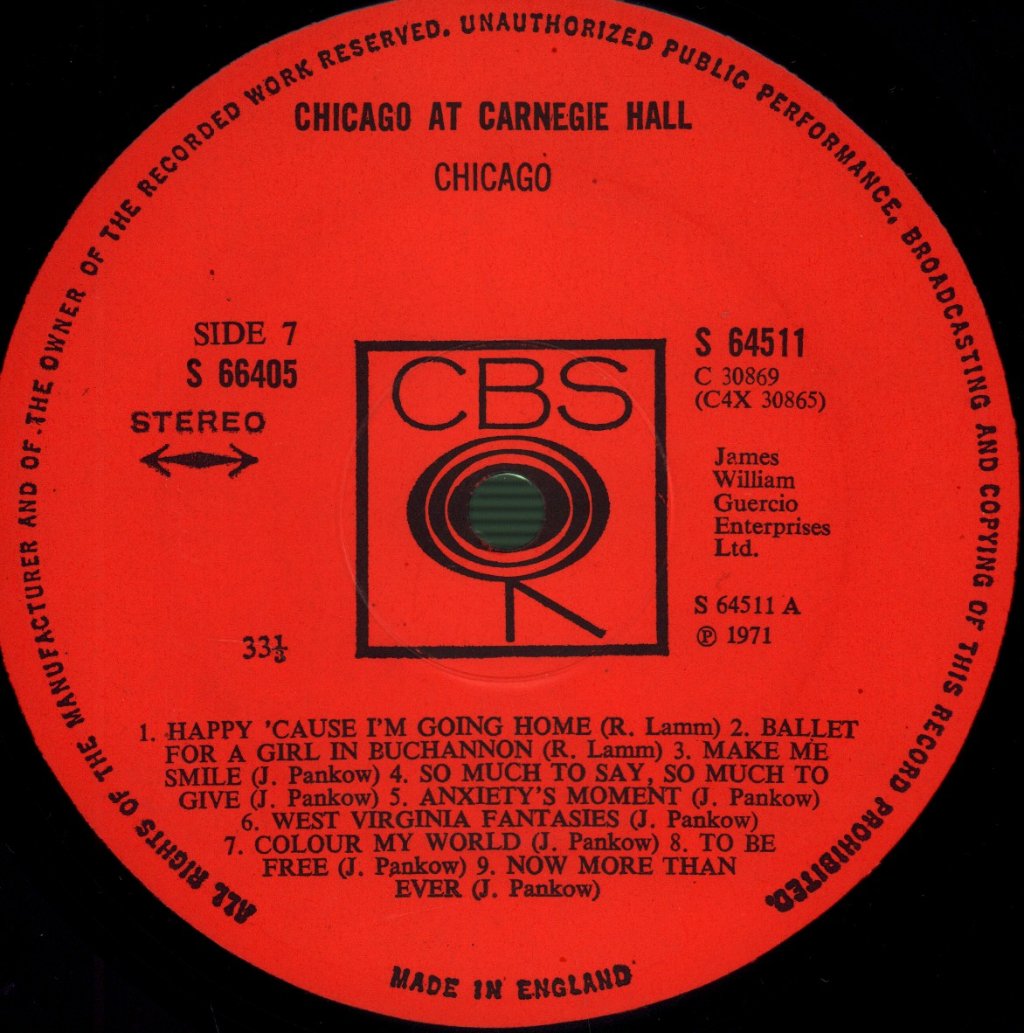 Chicago - Chicago At Carnegie Hall - Lp Set