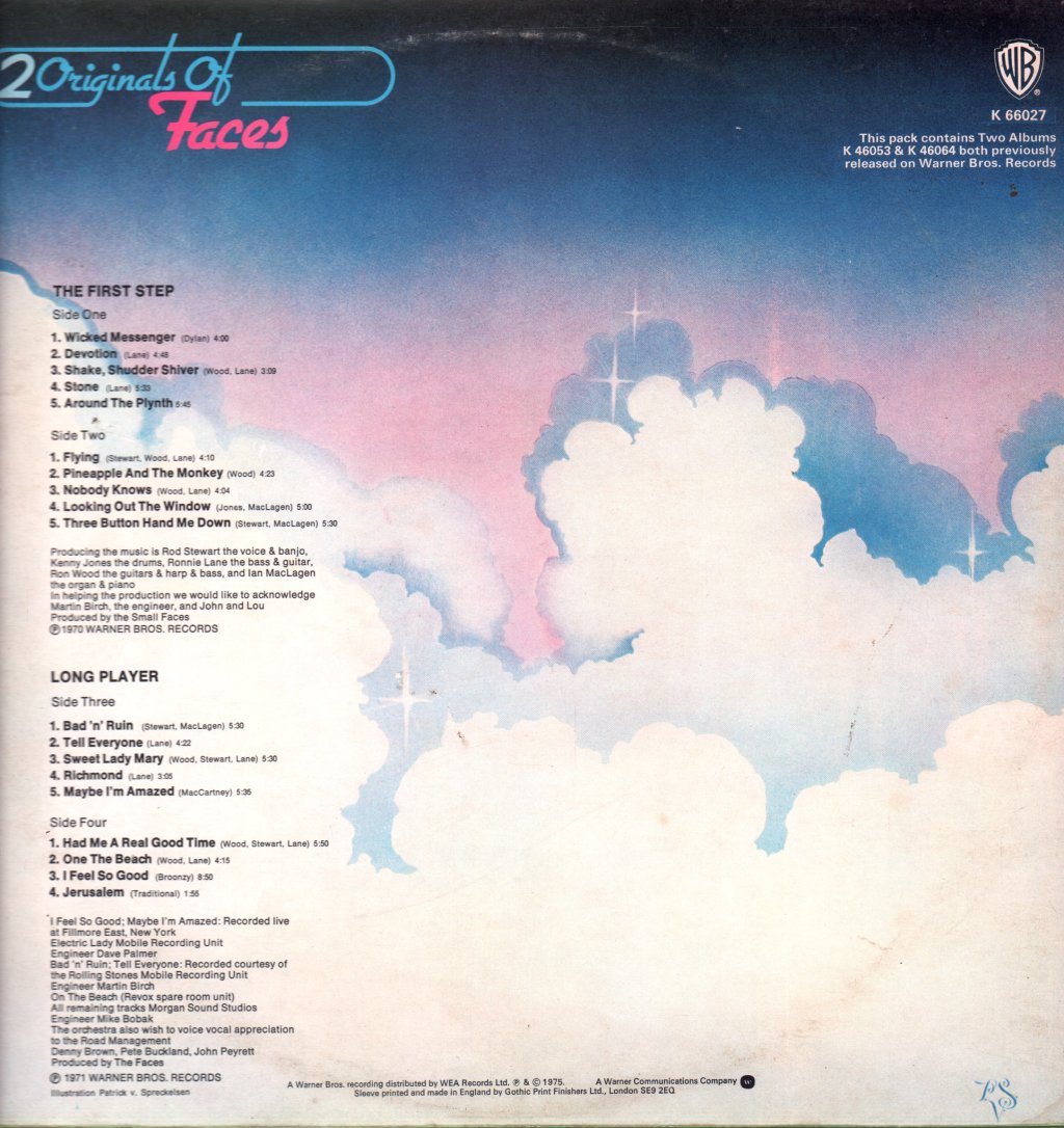 Faces - 2 Originals Of Faces - Double Lp