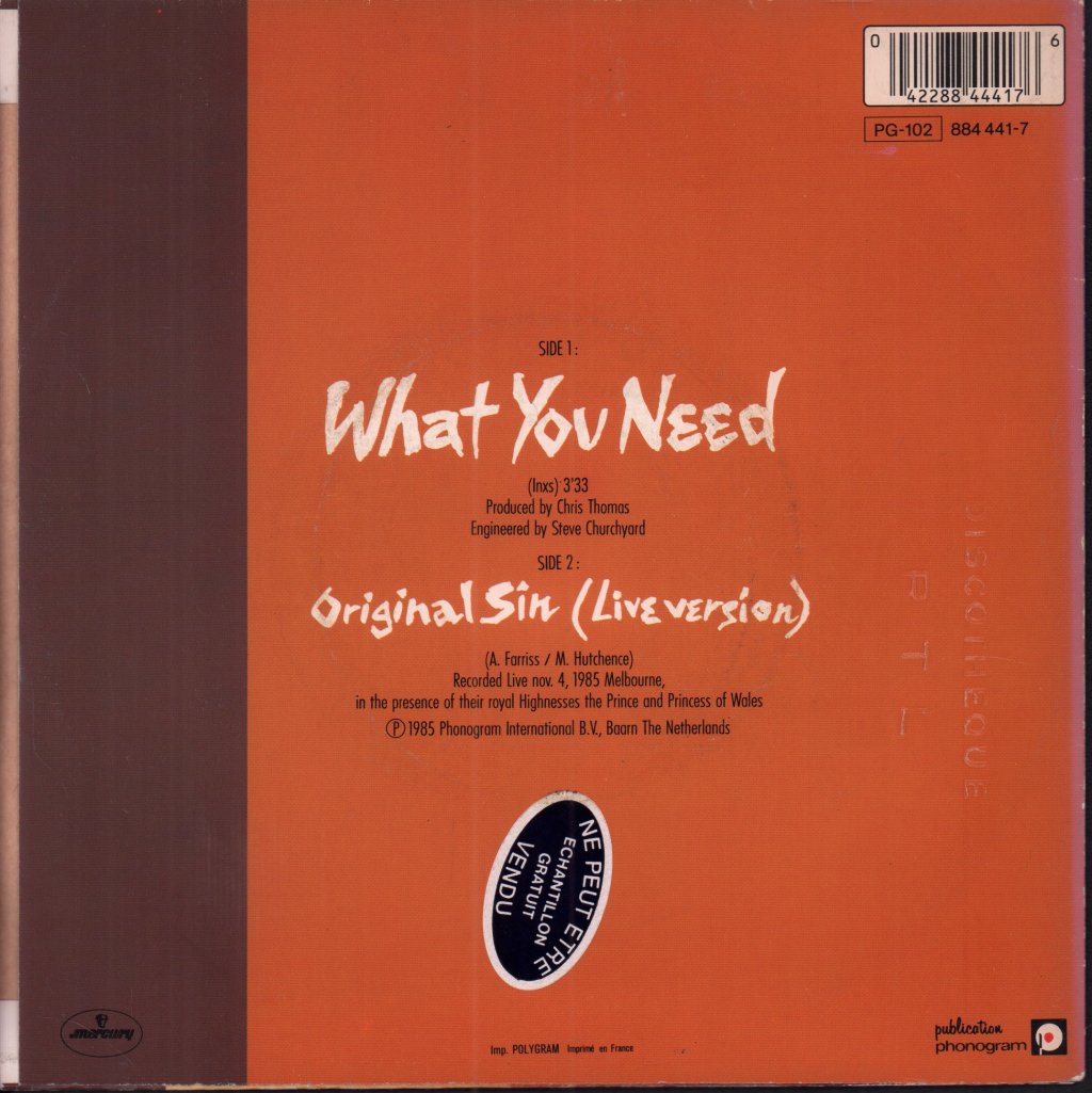 INXS - What You Need - 7 Inch
