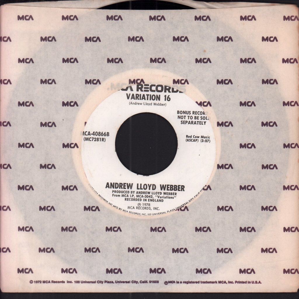 Andrew Lloyd Webber - Theme And Variations - 7 Inch