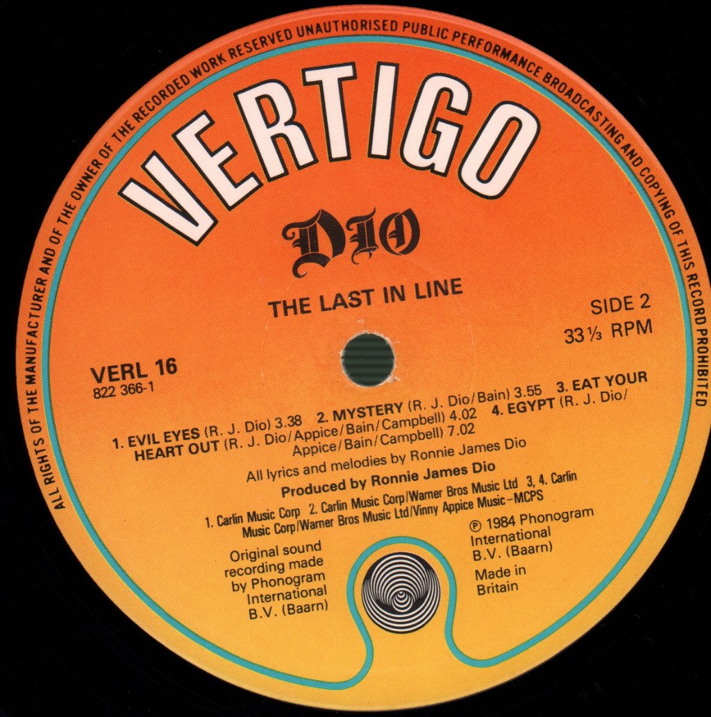 Dio - Last In Line - Lp