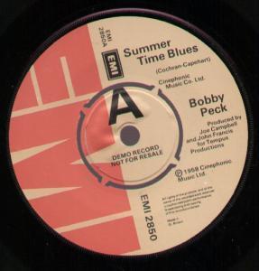 Bobby Peck - Summertime Blues - 7 Inch