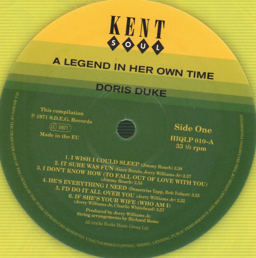 Doris Duke - A Legend In Her Own Time - Lp