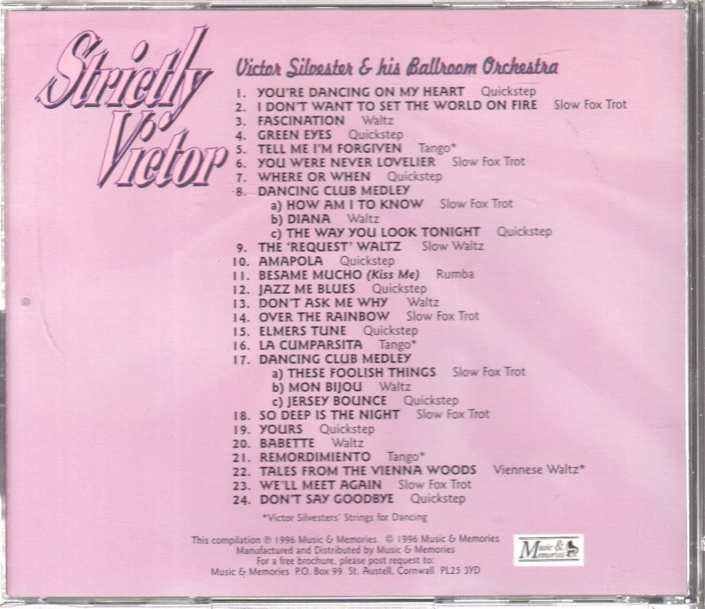Victor Silvester And His Ballroom Orchestra - Strictly Victor - Cd