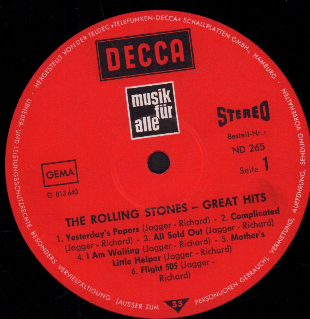 Rolling Stones - Great Hits - Lp