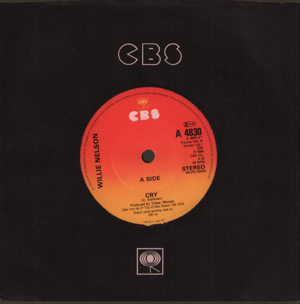Willie Nelson - Cry - 7 Inch