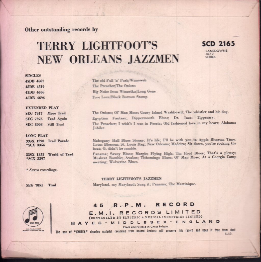Terry Lightfoots New Orleans Jazzmen - King Kong - 7 Inch