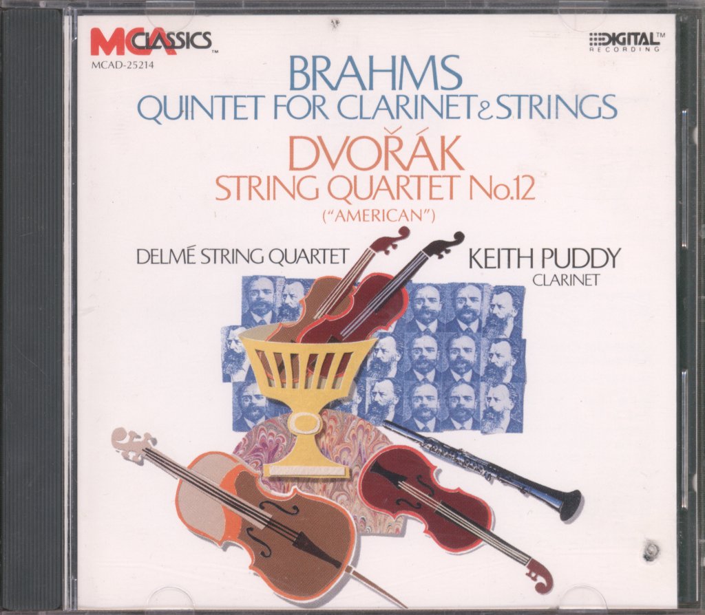 Keith Puddy, The Delmé String Quartet - Clarinet Quintet - Brahms / Dvorak - Clarinet Quintet / String Quartet No. 12 'American' - Cd