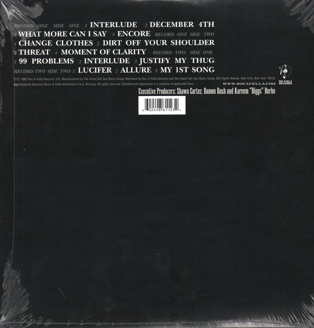 Jay-Z - Black Album - Double Lp