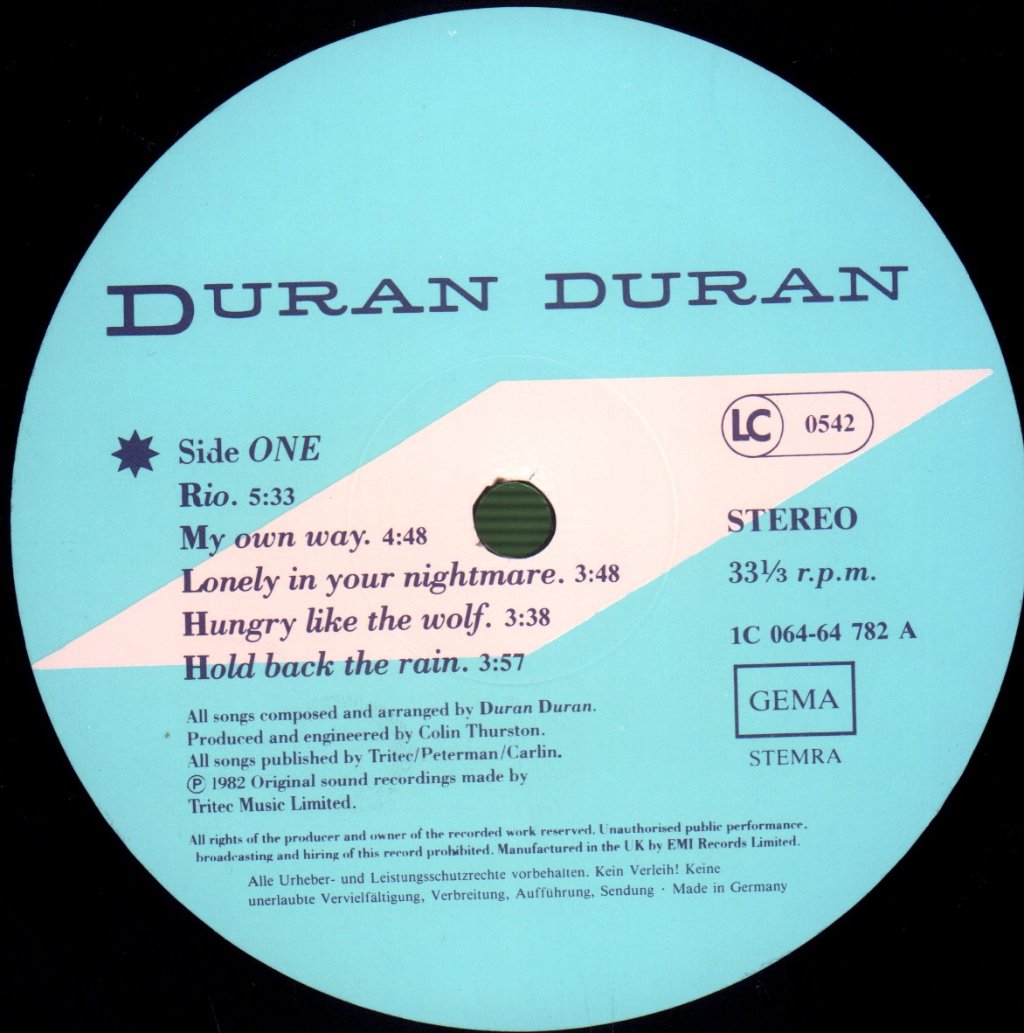 Duran Duran - Rio - Lp