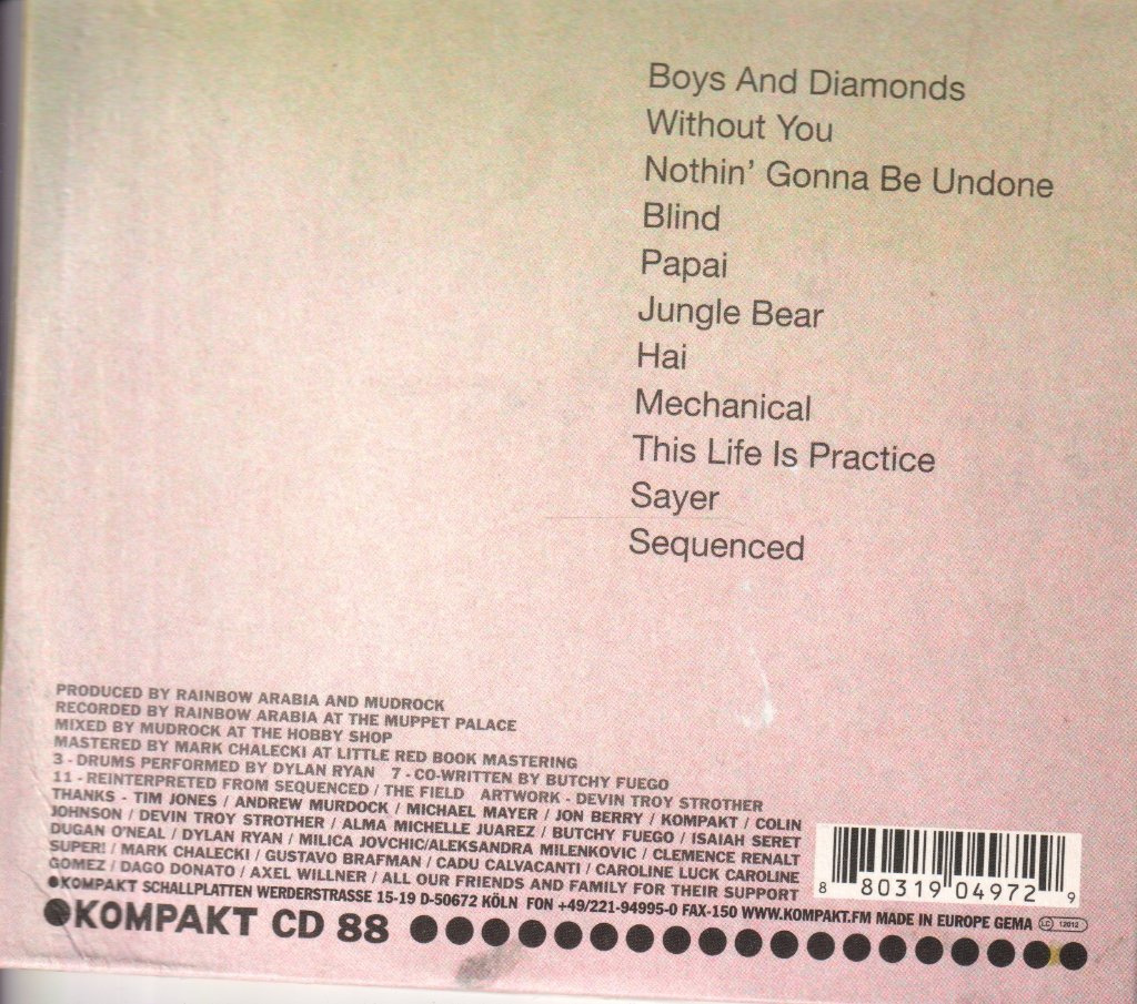 Rainbow Arabia - Boys And Diamonds - Cd